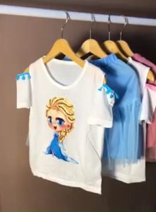 9 Shop Baju Setelan Anak Perempuan Atasan Kaos Rok Tutu FROZEN LED Umur 2-5 Tahun Pakaian Stelan Anak Cewek Casual Jalan Santai Lucu Ala Korea Model Gambar Kartun Terbaru Murah