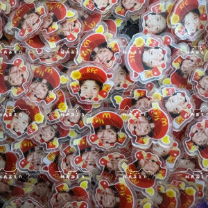 Acrylic Graffiti Meme Sticker McDonalds KFC Handmade Support Material Small Plate DIY Celebrity Merchandise Double-Sided Film