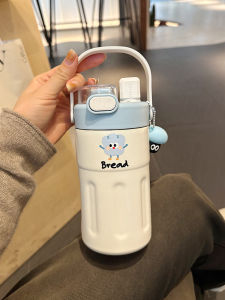 Portable Insulated Water Bottle Straw Cup High Aesthetic Value New 2025 Student Thermos Tea Separator 316 Stainless Steel