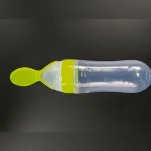 FU Botol Dot Silicone Sendok Makan Bayi Silikon Baby Spoon Dispenser B06