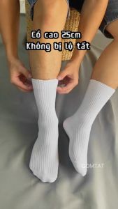 [Xả Hàng] Tất vớ cổ cao nam GOMTAT dài 25cm chất liệu cotton cao cấp êm chân mềm mại thoáng mát - FIVE-TAY10