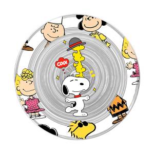 Snoopy ครอบครัวแม่เหล็ก Magsafe ดูดซับแรงดันน้ำหนักเบาพกพาสะดวกพร้อมกระเป๋าสตางค์แบบพับได้สำหรับโทรศัพท์มือถือ