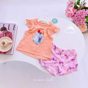 Bộ cánh tiên quần bèo bé gái in hình Pony Mickey Miwoo