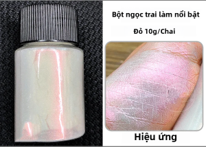 Bột Nhũ Móng Tay Aurora Mermaid White Pearl 10g Sắc Tố Mica Chrome Phân Cực Cao Cấp Dùng Cho Làm Thủ Công DIY Trang Điểm Làm Móng Phủ Nhũ.