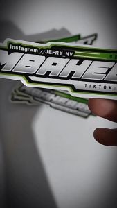 Cetak Stiker Label Makanan Logo Nama Dll Bahan Cromo Graftac Sudah Cutting