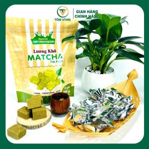 Lương khô Matcha trà xanh gói 180g - Tôm Vàng