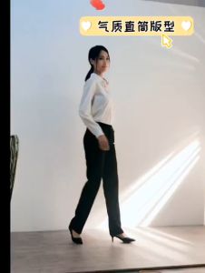 Topie trousers for women seluar perempuan palazzo 2023 New Black Nine Pants Lady Fashion Casual Pants S-4XL plus size seluar slack perempuan straight cut