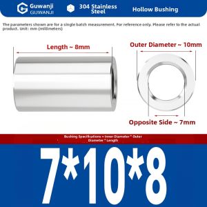 GUWANJI | 304 Stainless Steel Bushing Hollow Sleeve