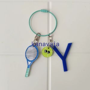 Gantungan Kunci Akrilik Kanavaia Customizable Letter Acrylic Keychain - Set 7 (Tennis)