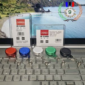 Tempat Id Card Akrilik + Yoyo Id Card Holder Id Card Akrilik Transparan 2 Sisi