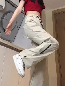 Womens Outdoor Climbing Trousers Windproof Fleece Lined Straight Leg Loose Workwear Pants Breathable Waterproof Cargo Shorts