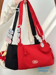 Casual Crossbody Bag Simple Style Popular Internet Celebrity Commuting to Class Leisure Campus Versatile Single Shoulder Bag