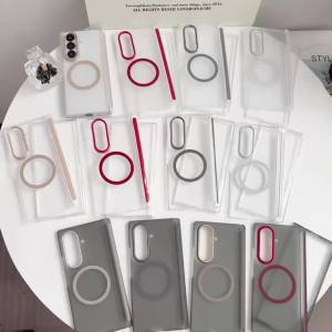 Luxury Simple Transparent Frosted Phone Case For Samsung Z Fold 8 Ultra 7 6 for Magsafe Hinge Full-protect Shockproof Slim Cover
