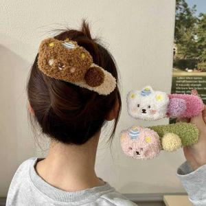 Cute Youth-Looking Large Duckbill Clip 2024 New Arrival Cute Stuffed Female Fall and Winter Side Clip Back Head Hairpin