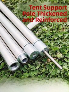 Adjustable Stainless Steel Tent Pole Support Rod Retractable Extendable Camping Tent Accessories Storage Bag Included