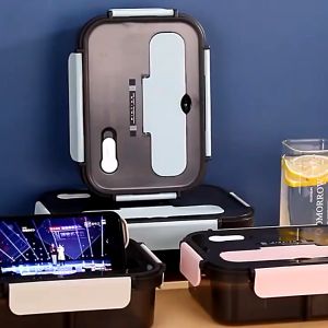 Lunch Box Kotak Bekal Tempat Bekal Makanan Impor Terdiri 3 Sekat BPA Free