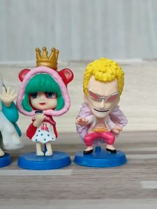 ONE PIECE Mini Figure set - Action Figur Miniatur Topper Kue Pajangan Mainan Luffy Doflamingo Sabo Franky