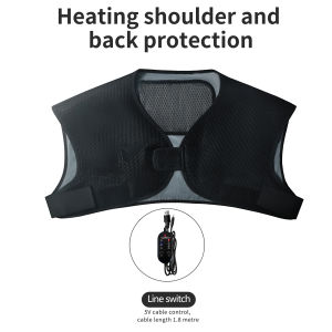 Electric Heating Shoulder Brace Vest 3 Gear Functions Shoulder Back Muscle Relaxation Winter Home Office Helpful for Sleep