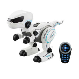 Rapidpower Smart Programmable Remote Control T-Rex Dinosaur Robot Toy with LED Lights and Sounds for Kids