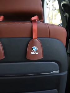 Universal Back Seat Hanger Hook Hidden Leather Cover Headrest Food Plastic Bag Holder 1PC