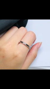 nhẫn lông v.oi vàng trắng 14k nhẫn trang sức phong thủy thiết kế đủ hóa đơn thẻ bảo hành