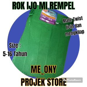 ROK IJO MI PANJANG REMPEL ATAS KELILING MENGKILAP DAN TIDAK MUDAH KUSUT