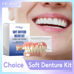 Denture Silicone Kit Temporary Tooth Repair Missing Reduce Dental Space Safety Soft Material Antifriction Real False Teeth Set