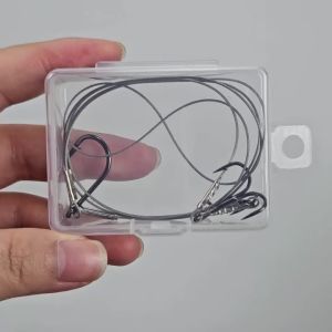1Set Live Bait Rigs Stinger Rig with Circle Hook and Treble Hook High Strength Steel Wire Sea Fishing Bait Rigs Hooks