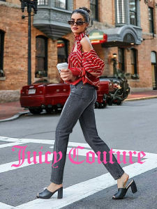 Juicy Couture | Slim Fit Fleece Lined Washed Black Jeans