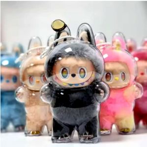 กล่องอะคริลิคป้องกันสำหรับ Labubu V3กล่องจัดระเบียบแบบพกพาโปร่งใสกล่องลึกลับกระเป๋าแสดงเคสใส่ของสำหรับกล่องตุ๊กตา V3 Labubu