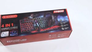 COMBO 4 MÓN BÀN PHÍM+CHUỘT+TAI NGHE+LÓT CHUỘT USB GAMING T-WOLF TF800