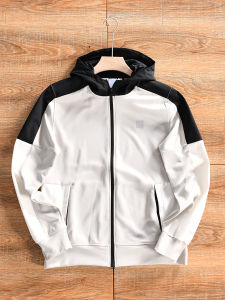 Spring Mens Hoodie Casual Versatile Jacket Street Style Simple Design Polyester Fiber Long Sleeve Zipper Closure Outerwear