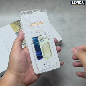 Vivo Y04 Clear Wallet Card Case Bening / Card Holder Kartu