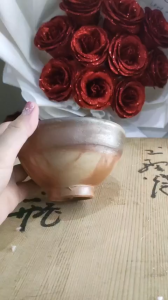 Bát CW bizen hỏa biến quá xinh hàng Nhật