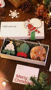 Christmas Creative Handmade Scented Candles ~ Souvenir Gifts Christmas ~ Xmas Shape Scented Candle Gift Box