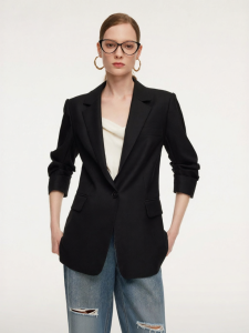 Gloria | Wool Fine Knit TAILORED Coat Unique Wrinkle DESIGN