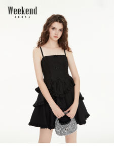 Jorya Weekend Elegant Summer New Fashion Rhinestone Butterfly Knot Waist Cinch Blouse Halter Dress R200512A Womens Dress