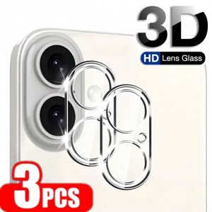 3PCS Camera Lens Glass For iPhone 16E 16 Pro Max 16 Plus 15 14 13 12 Pro Max 15+ HD Clear Lens Protective Glass For iPhone 16E