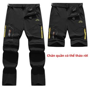 Nam Nhanh Khô Nhẹ Thoáng Khí Quần Thể Thao Co Giãn Đi Bộ Đường Dài Du Lịch Hàng Hóa Quần Có Chân Có Thể Tháo Rời