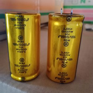 ELCO 100V 10000uF MAX GOLD FOR AUDIO AMPLIFIER ELKO 100V 10.000UF MAX GOLD ORIGINAL FOR AUDIO