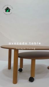 TORAYA - Meja Pendek Ruang Tamu Belajar Anak Laptop Lesehan Minimalis Murah Avocado Table CT-90 AV