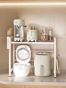 DOWELL RAK DAPUR RICE COOKER SHELF KITCHEN RACK OVEN RACK KITCHEN ORGANIZER OVEN RACK ADJUSTABLE WIDTH CARBON STEEL RACK