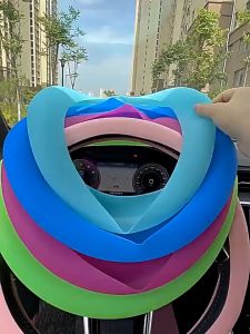 1pcs Universal car silicone thin soft steering wheel cover stylish sweat-absorbent non-slip cover