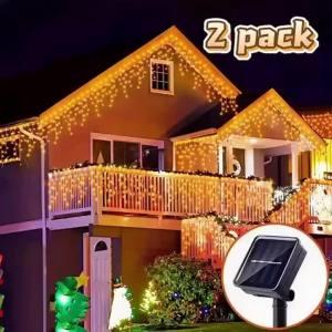 Đèn LED Dây Trang Trí Hình Thanh Băng Cho Đám Cưới Ngoài Trời Tiệc Giáng Sinh Vòng Hoa Giáng Sinh Sân Thượng Năm Mới Rèm Đèn Tiên Trang Trí