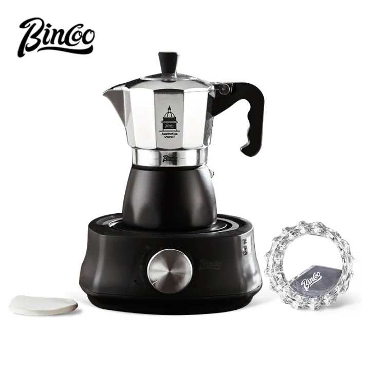 Bincoo ấm moka van đôi với bếp Máy pha cà phê Espresso Bộ Máy Nghiền Cà ...