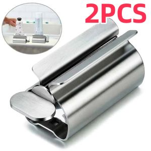 1/2PCS Toothpaste Squeezer Tube Roller Stainless Steel Wringer Roller Rotate Dispenser for Cosmetics Bathroom Accessories