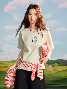 Gbiaior | Japanese Casual Printed Short Sleeve T-Shirt for Women