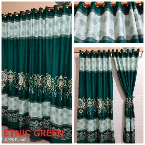Hordeng hordwng cantik mewah murah smokring motif estetik multifungsi untuk pintu dan jendela