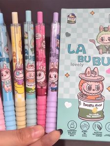 High Aesthetic Value Quick Dry Full Set Black Cartoon Click Pen Writing Tool Exam Special Neutral Ink Pen Cloud Grip Pen