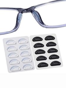 10 Pairs/Packs Adhesive Nose Pad Eyeglass Nose Pads Stick On Silicone Anti-Slip for Sunglasses Thin Nose Pads Eyeglasses